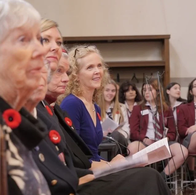 I was thrilled to share my father's WWII journal entries from my book LANDED:The WWII Journal and Family History of William Douglas Land at the BSS Remembrance Day Service. What an honour to meet fellow BSS Old Girls and WWII veterans Katie MCRUER Mc