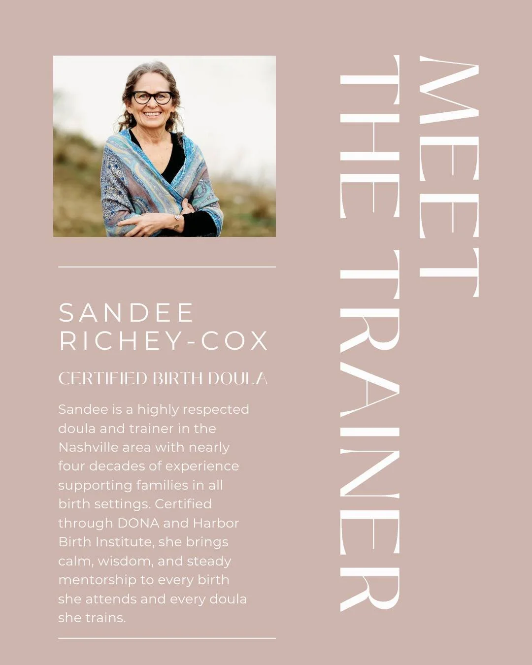 Meet the trainer: Sandee Richey-Cox. A highly respected doula and trainer in the Nashville area, Sandee brings nearly four decades of experience, calm wisdom, and steady mentorship to every birth she attends and every doula she trains. 🤍

#harborbir