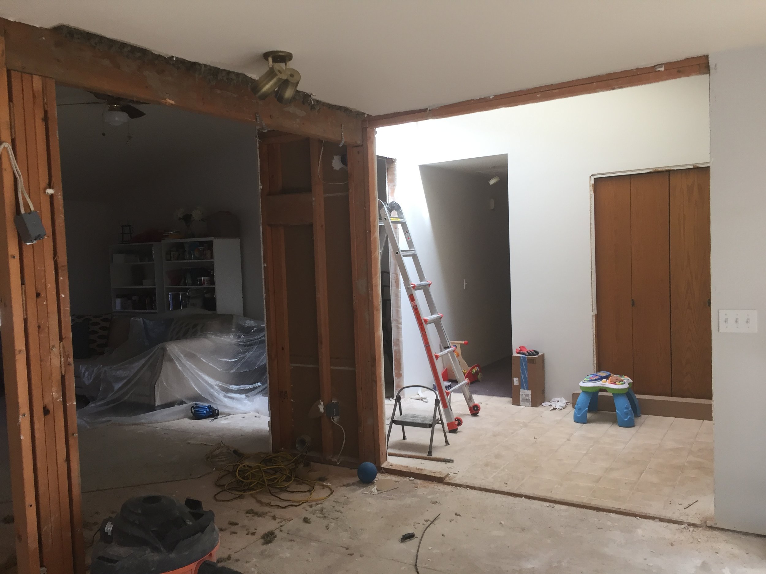 I decided to open up the entry ways. 