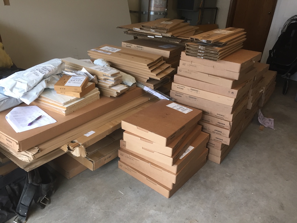 Ikea Kitchen Cabinets arrived! So So many boxes!