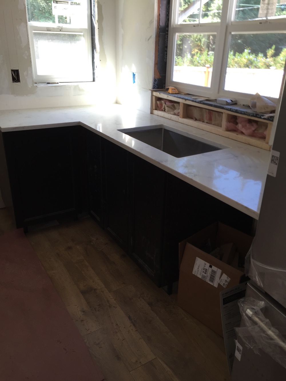 I choose MSI Quartz, Carrara Grigio, for the countertops. I wanted light countertops but did not want marble. 