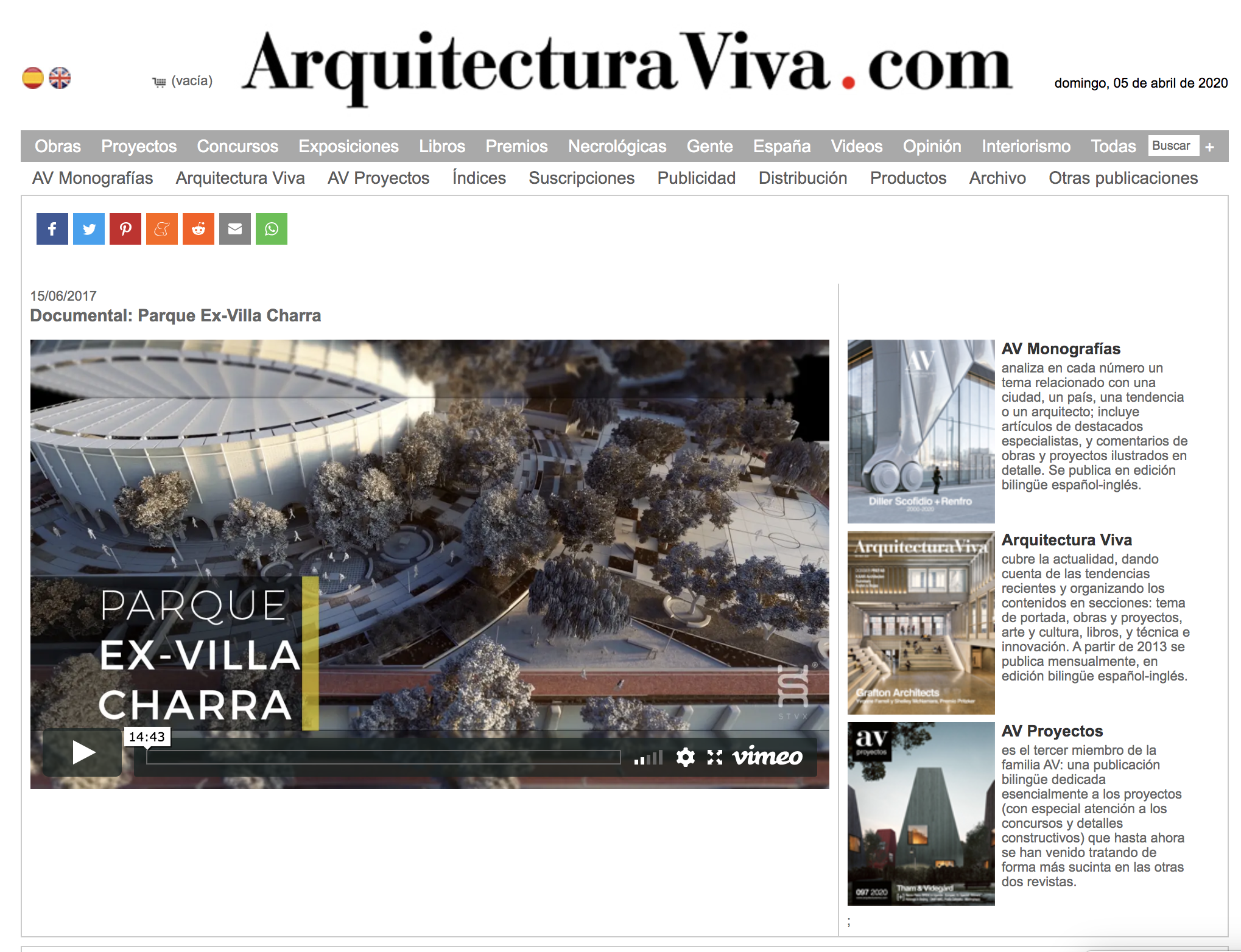 Arquitectura Viva / Parque Ex-Villa Charra