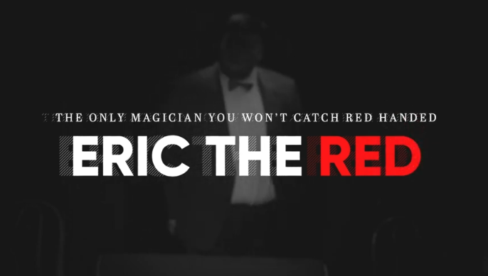 Eric The Red magician logo - professional sleight of hand card magic performer you won't catch red handed