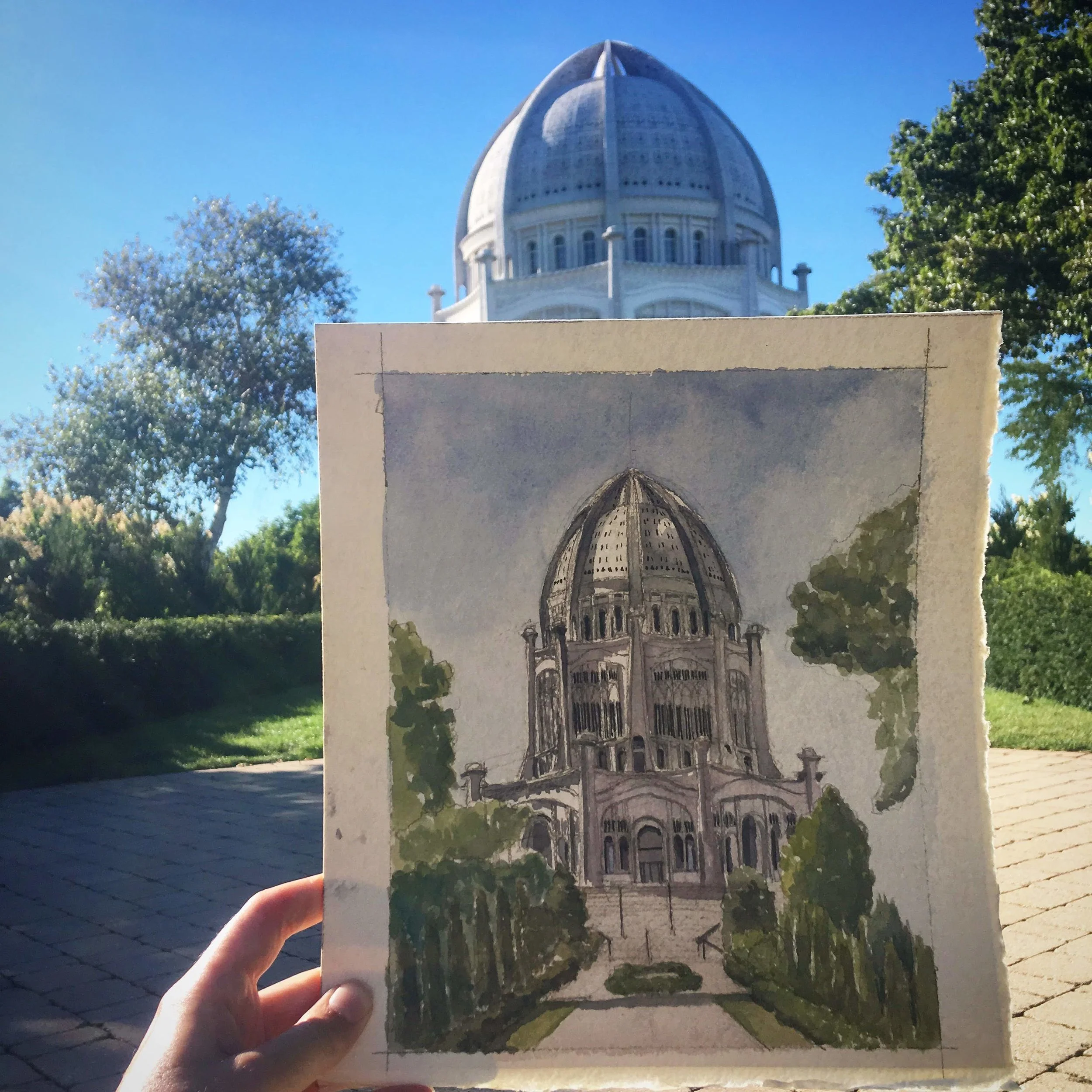 Painting on a lovely sunny afternoon
