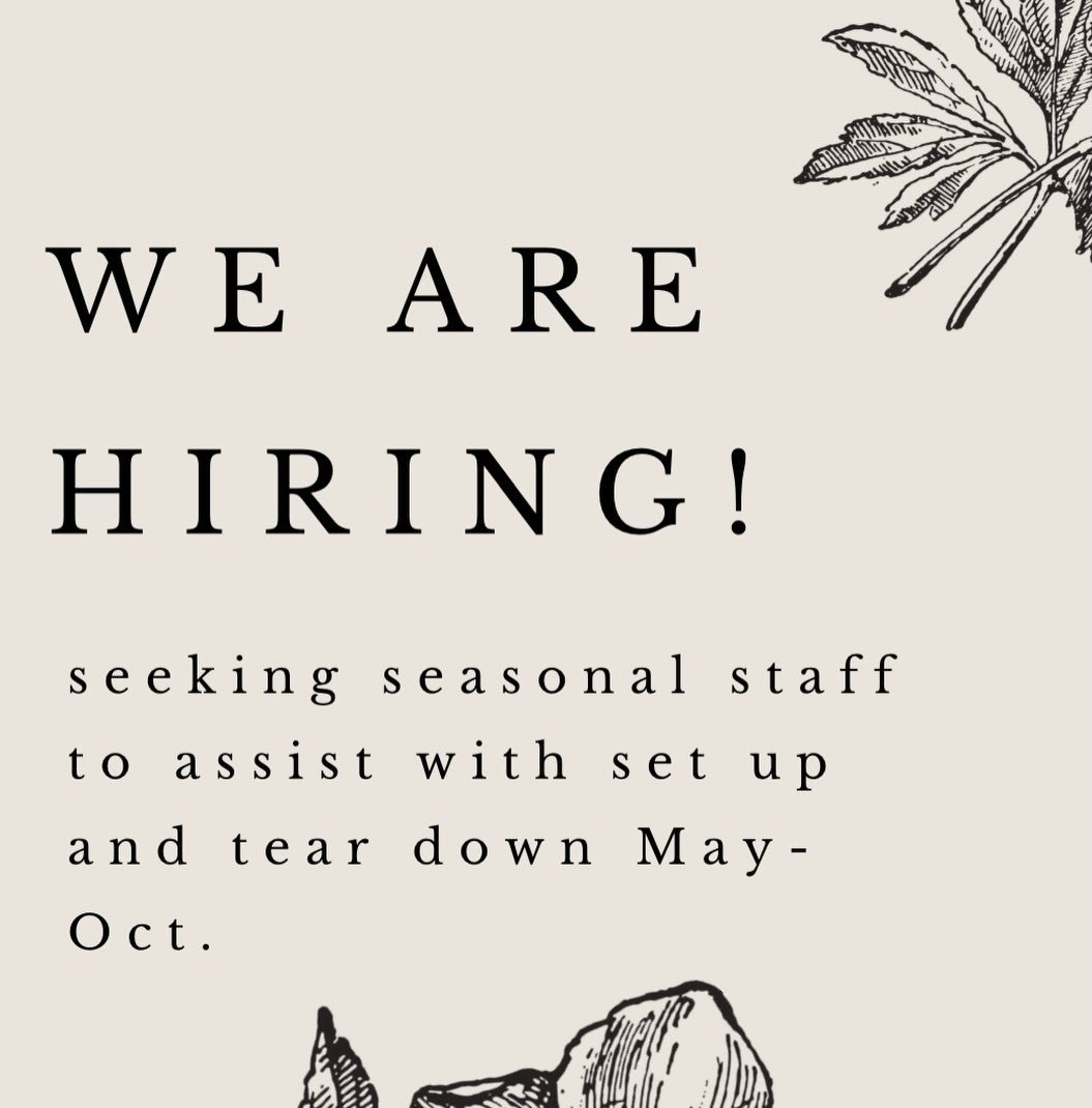 It&rsquo;s that time of year again and we are seeking seasonal staff to assist with set up and tear down May-October. Please email us at macsfloral@gmail.com! 
.
Event experience beneficial, but not required.