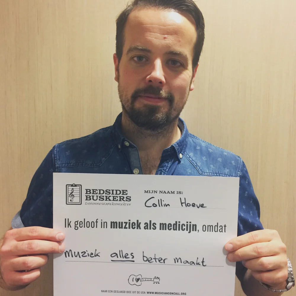 COLLIN HOEVE ‘Ik geloof in muziek als medicijn, omdat muziek alles beter maakt.’