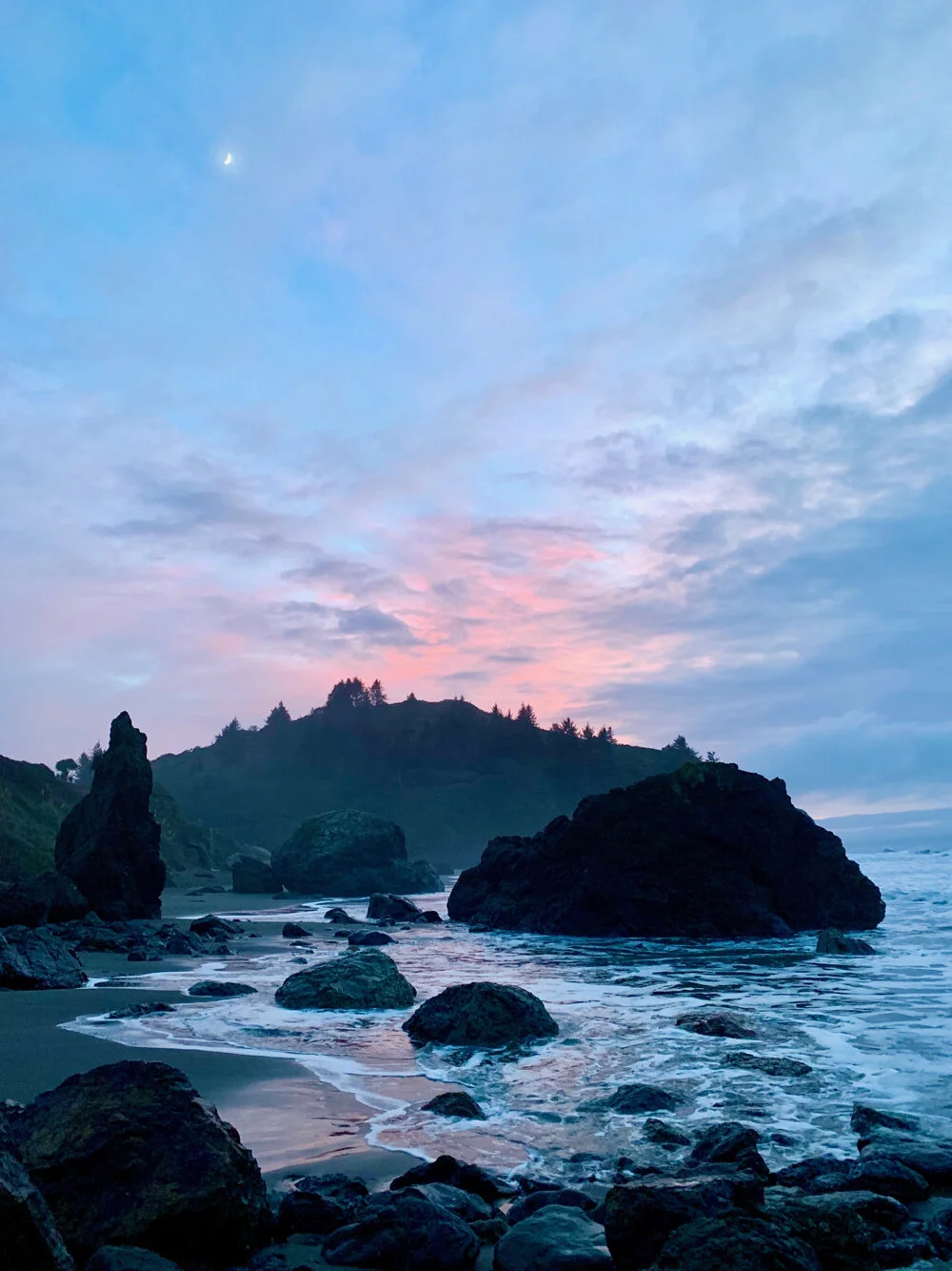 The last sunset of the year, Trinidad State Beach, Trinidad, CA. Photo © Annette Makino 2019