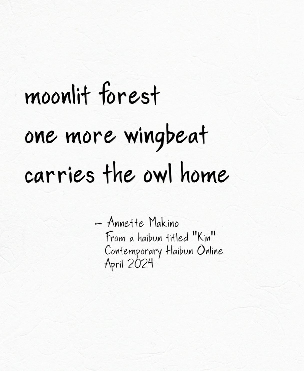 I have a haibun about the unplanned home birth of my daughter in the new issue of Contemporary Haibun Online. (Haibun combine prose with haiku and are often autobiographical.)
⠀⠀⠀⠀⠀⠀⠀⠀⠀
I look forward to reading work by the fine writers in this issue