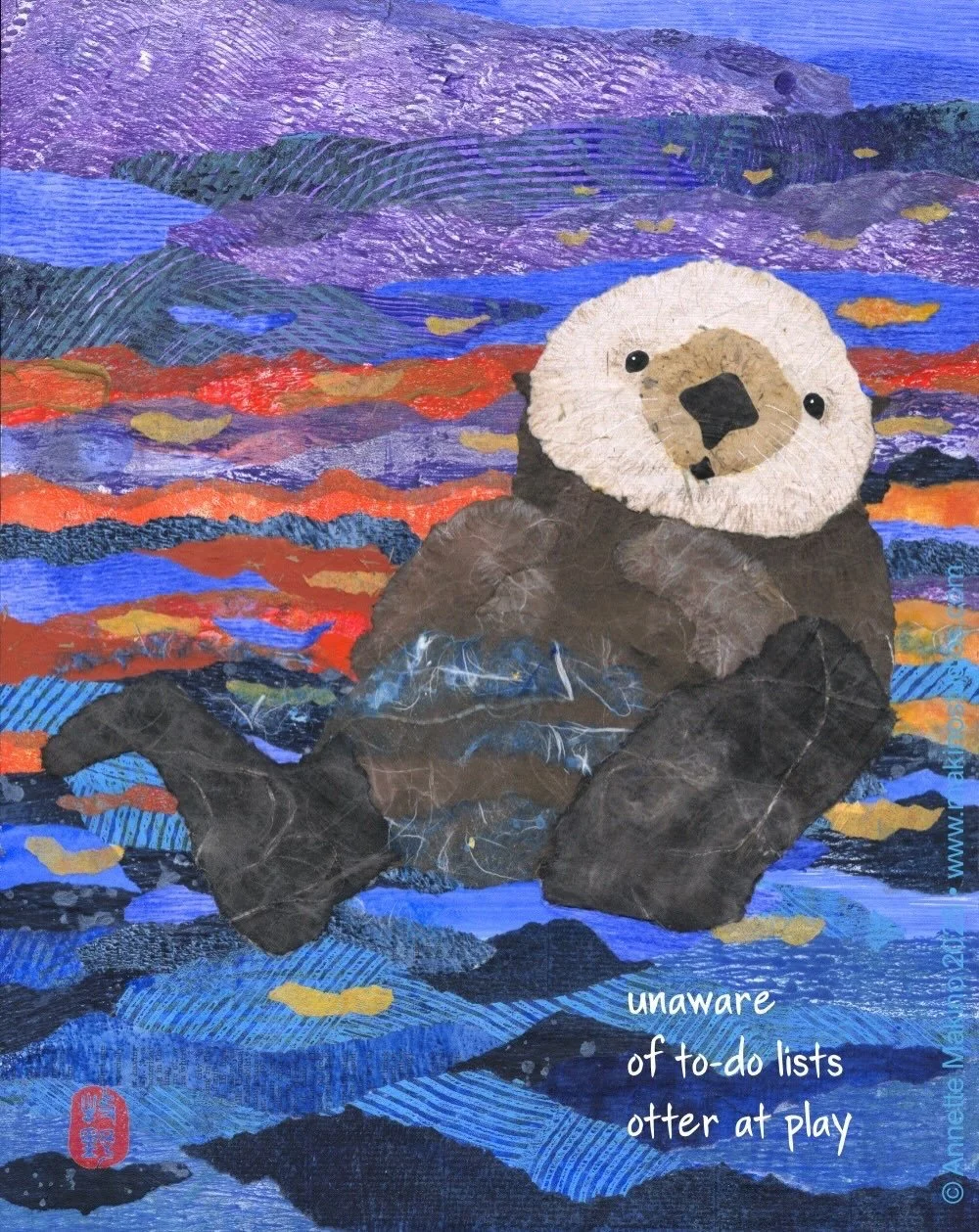I&rsquo;ve been too busy working through my &ldquo;to do to do to do&rdquo; list to post much here lately. If only I were an otter! 

This is the January art for my 2026 calendar. If you could use a mini-calendar of art and haiku, I&rsquo;m still shi