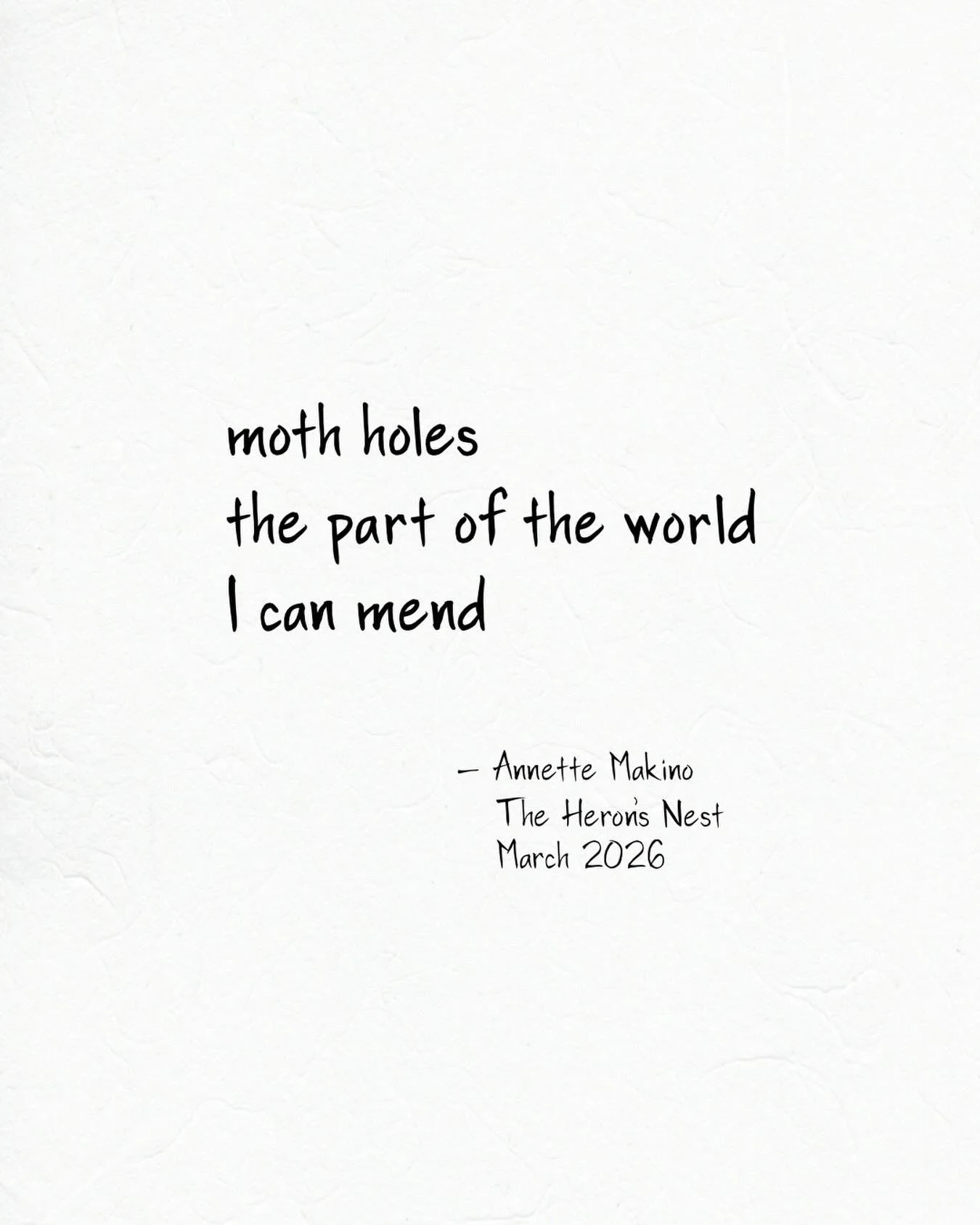 How to move through a broken world? This haiku tries to express how nothing I can do in these appalling times seems like enough, and yet I am still trying to do my small part. 
⠀⠀⠀⠀⠀⠀⠀⠀⠀
I&rsquo;m so glad to have this poem in the latest issue of The 