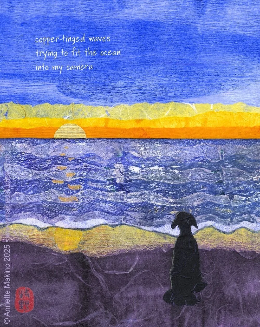 copper-tinged waves
trying to fit the ocean
into my camera 
⠀⠀⠀⠀⠀⠀⠀⠀⠀
On my blog/e-newsletter today I shared some thoughts on how to move through a broken world, and about finding sparks of joy in these dark times. Whether it&rsquo;s taking in a beac