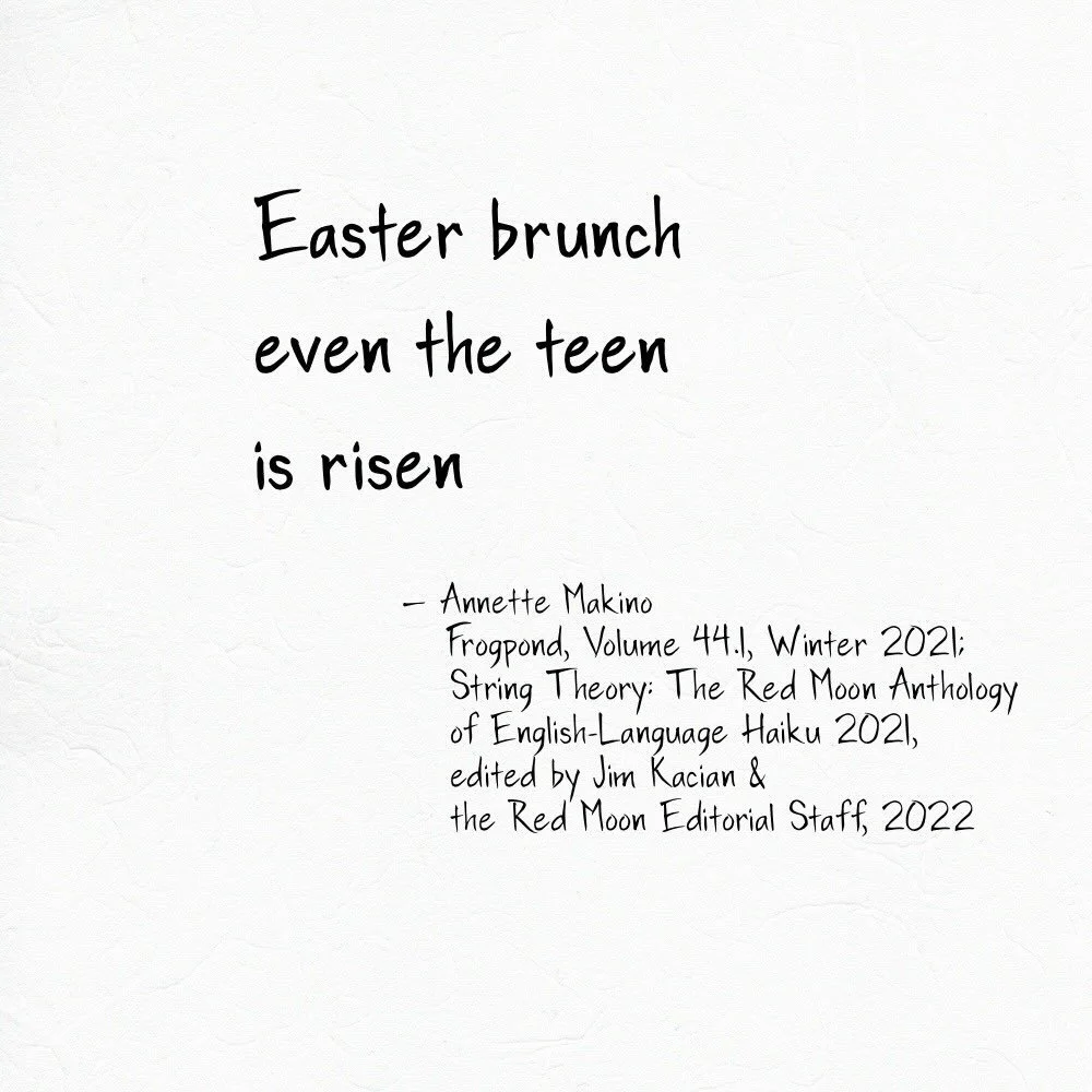 Happy Easter to all who celebrate&mdash;including sleepy teenagers!
⠀⠀⠀⠀⠀⠀⠀⠀⠀
#haiku #senryu #micropoetry #easter #teens