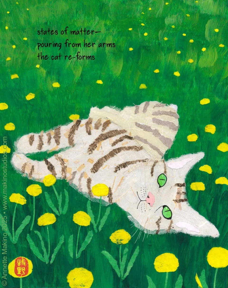 appy May Day! This is a portrait of our very sweet and handsome neighborhood cat. 
This Bengal has been variously known as Noche, Nieve or Benny depending on whose house he was hanging out at most. While we&rsquo;re no longer his number one destinati