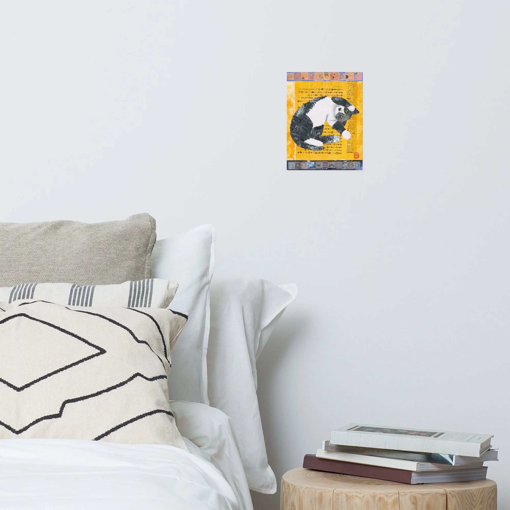 NEW! Japanese tuxedo cat - custom print
