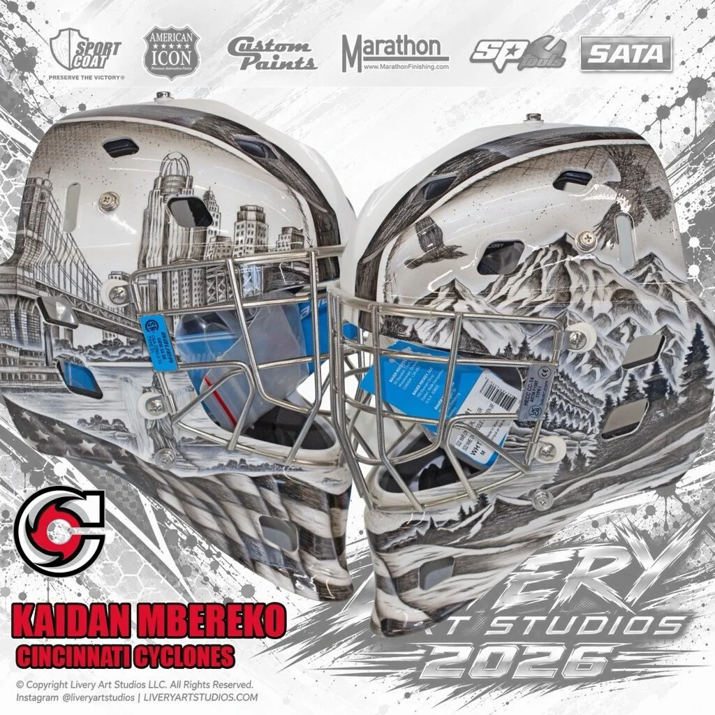 Kaidan Mbereko | Cincinnati Cyclones #goalie #goaliemask #artist #hockey #handdrawnart
