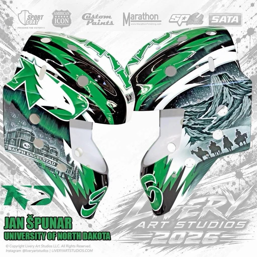 Jan &Scaron;punar | UND #goalie #goaliemask #hockey #airbrush #art