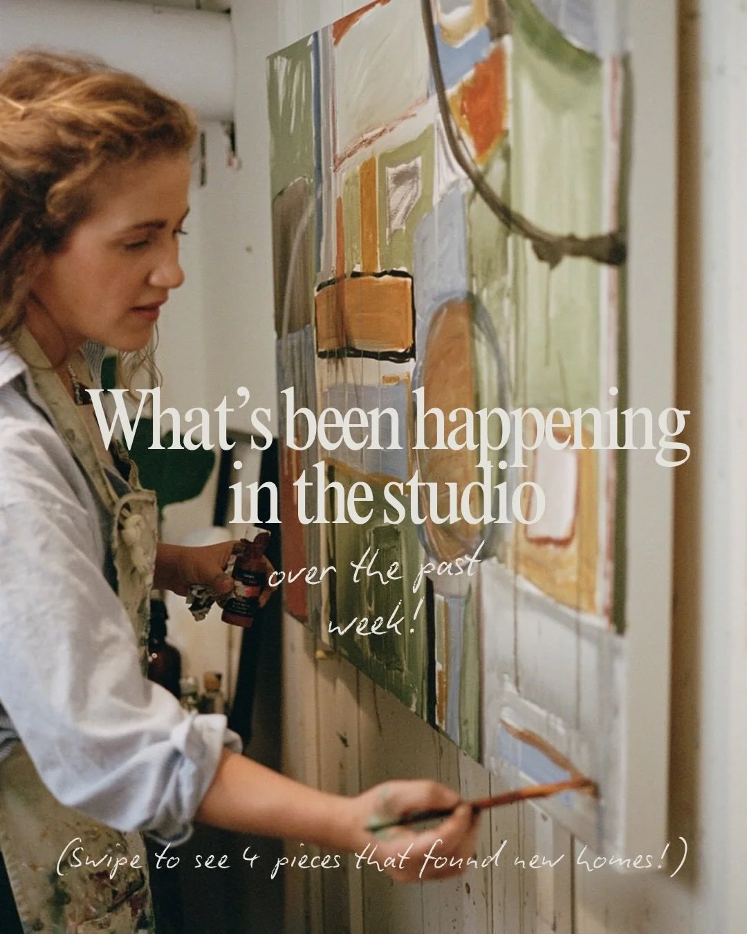 👩&zwj;🎨🎨What&rsquo;s been happening in the studio this past week!

🏷️ Four pieces found new homes 🏡 swipe to see one of my favorites ever, shipping to Columbus this week!🖼️📦

🐎Sketching out derby garland 🐎

🤍Some fun banners got finished an