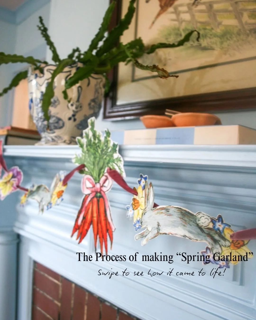 Swipe to see how the Spring Garland came to life 🐇🐰🥕🐣🎨 

And a little sneak peek at what&rsquo;s to come!👀