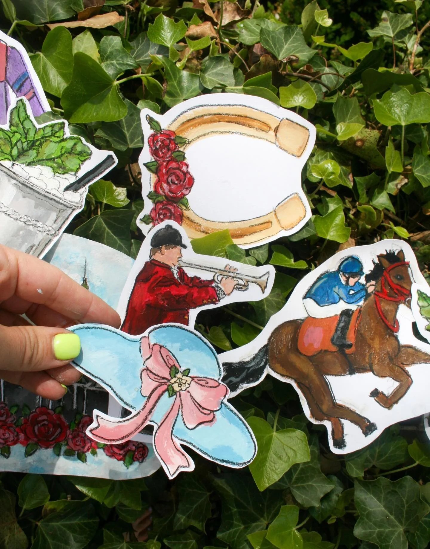 A little sneak peak!!👀 Which one is your favorite?! 🏇❤️

Derby Garland COMING SOON!🐴🌹

Link in bio to get early shopping access and more! 📧🎉 

Date TBA 📆 

Now to scan, edit, and send to the printers!🎊