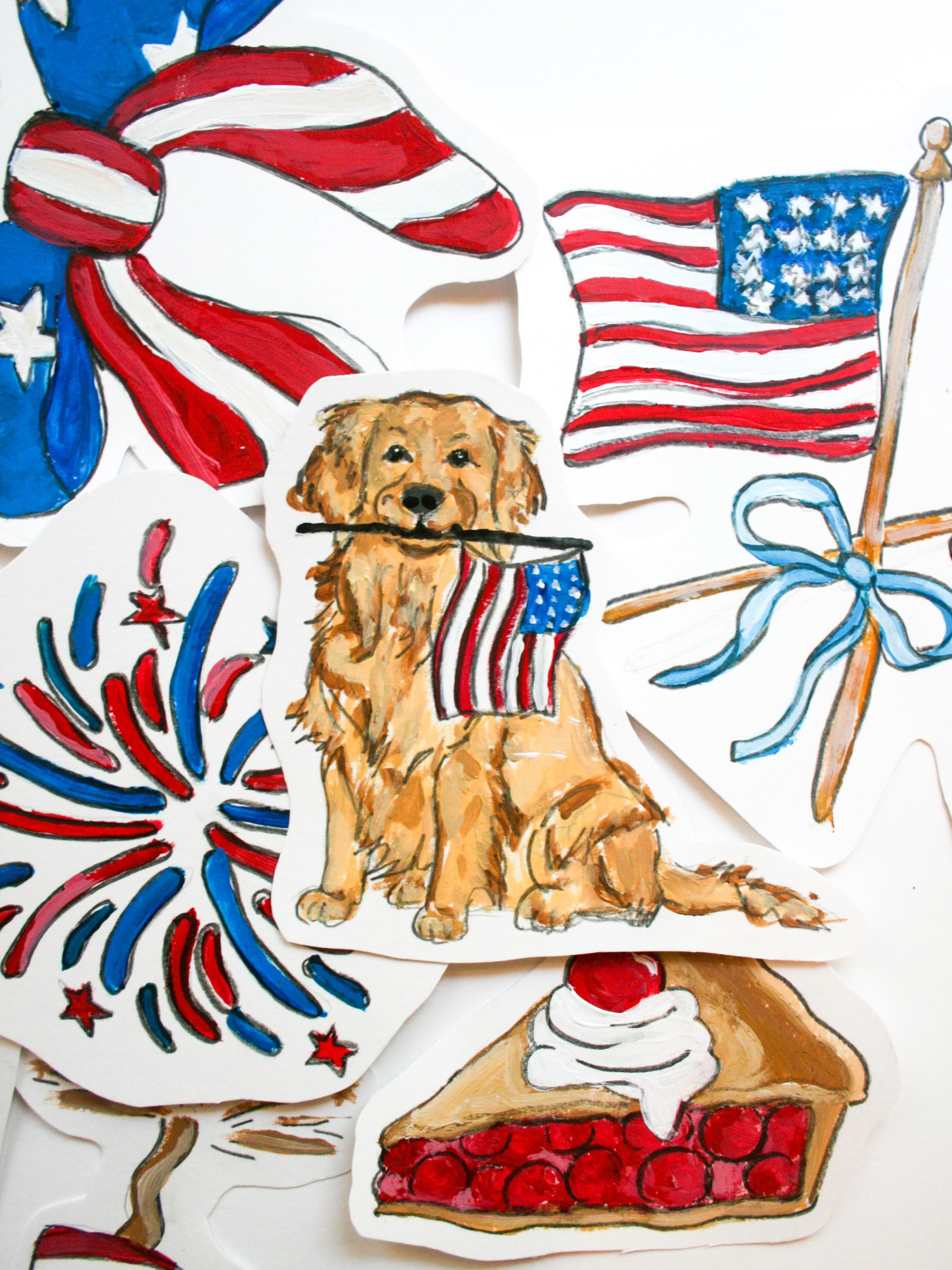 🎇🇺🇸🎇

Eye spy 2️⃣ new additions to the 4th of July garland! 🦮⚾️ 

📣📧 Email List friends: You will get to shop these early! As soon as next week possibly?👀 Keep an eye out for an announcement in your inbox!📨 Dm your email or link in bio to jo