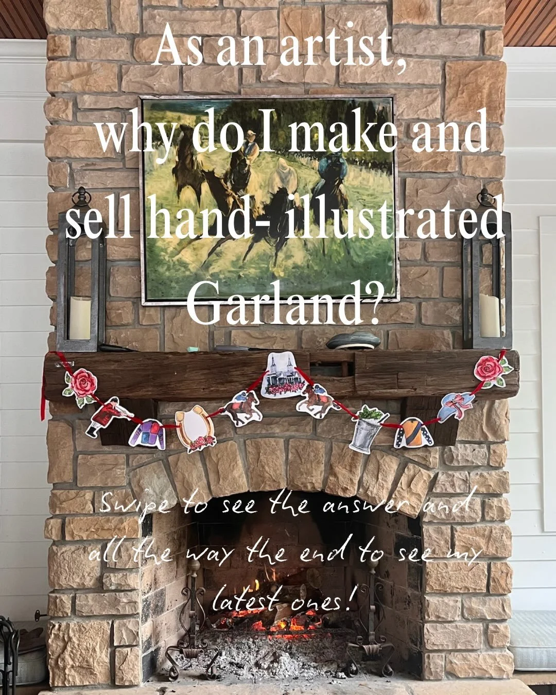 Garland may seem somewhat like an interesting choice for an artist! It just feels so right to me! Swipe to see why! 👉👩&zwj;🎨🎨