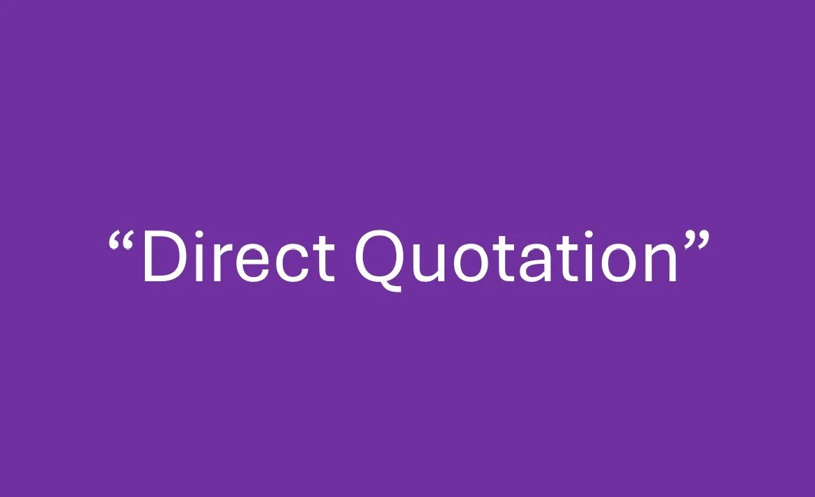 Direct Quotations in Speech