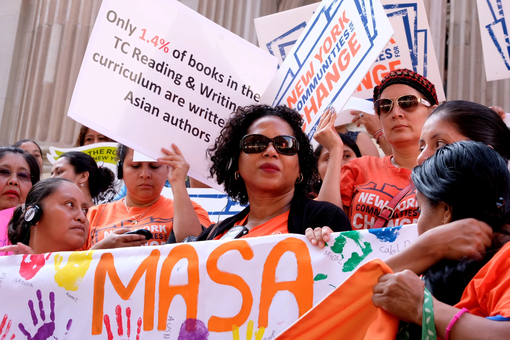 The Coalition for Educational Justice (CEJ), a parent-led coalition, held a gathering in front of the NYC Department of Education on Thursday morning to advocate for a more culturally diverse curriculum to more closely align with the demographics of