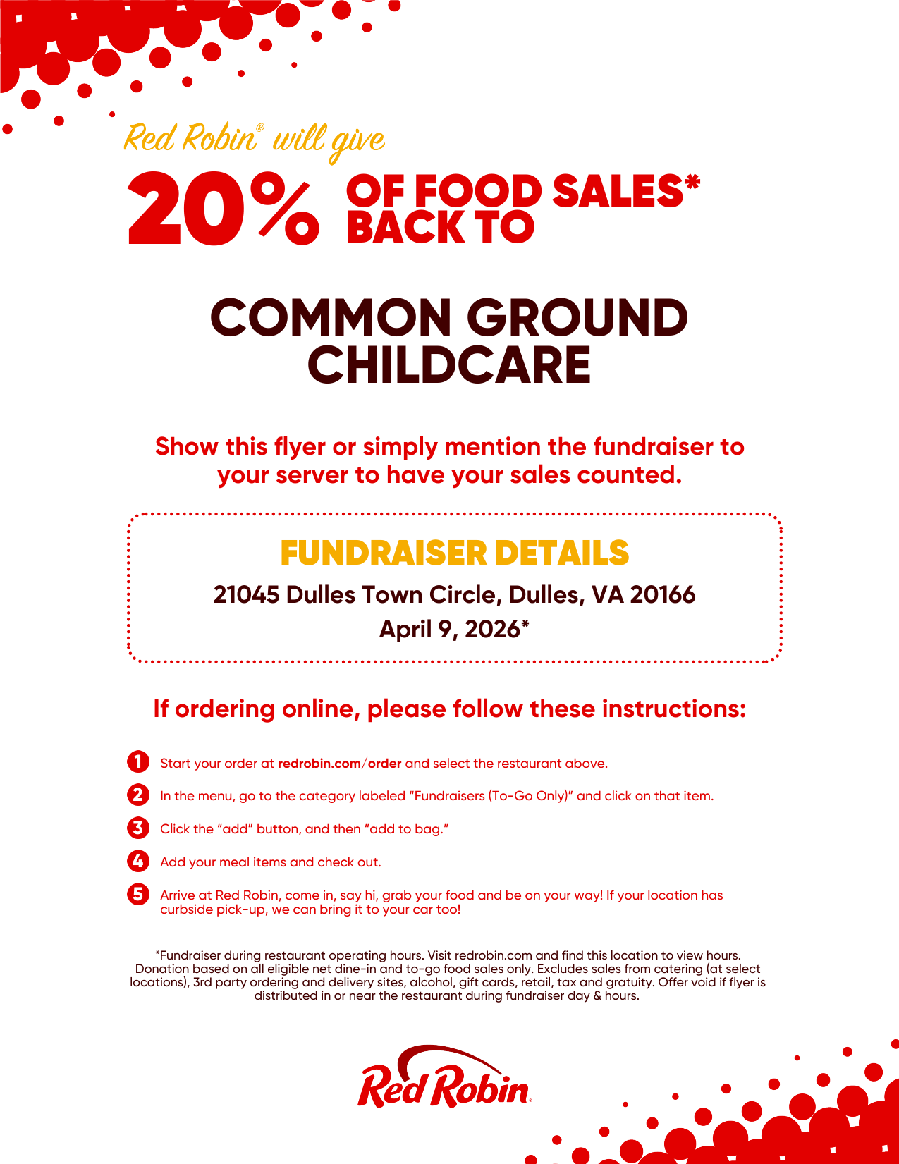 Red Robin Fundraiser