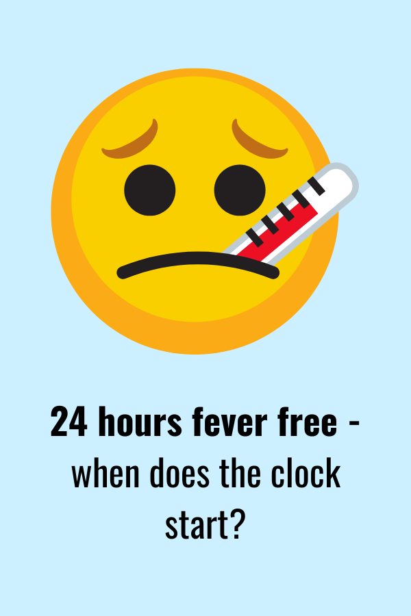 24 hours fever free - when does the clock start?
