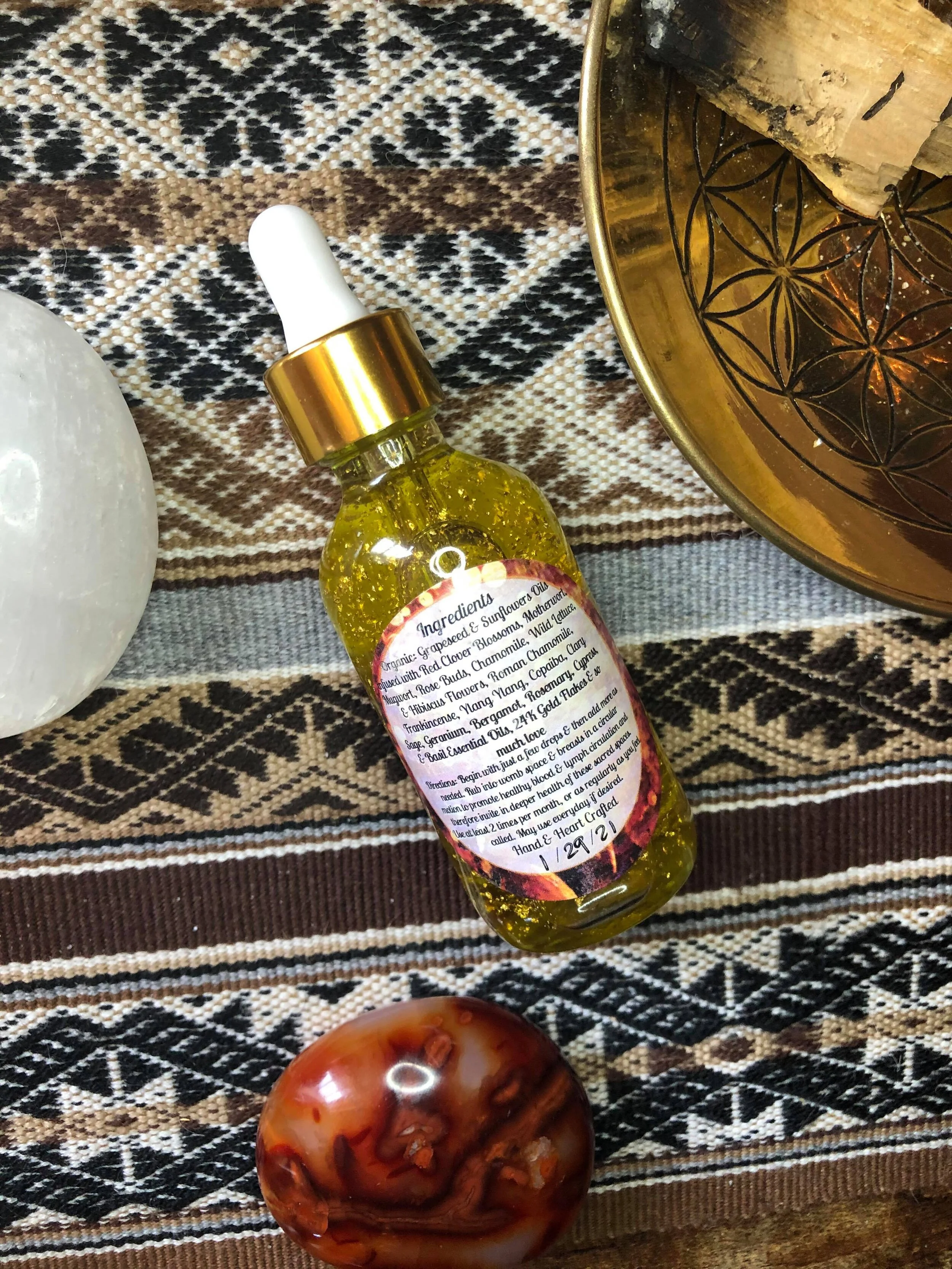 24K Gold Infused Womb & Breast Massage Oil — Little Lotus Trading Co.