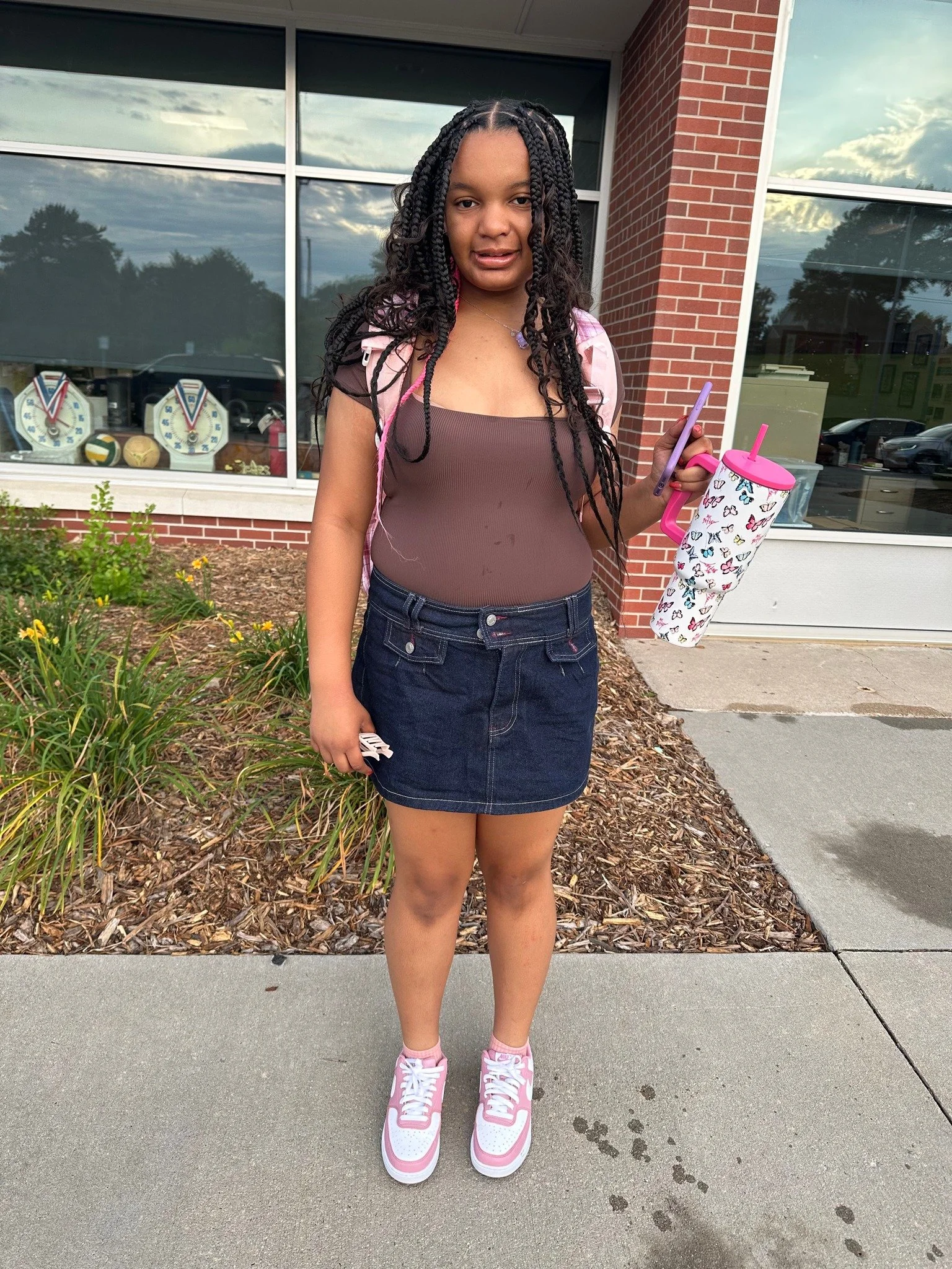First day for our fabulous Sophomore Mina!!! New school and new opportunities. We love you beautiful 😍❤️