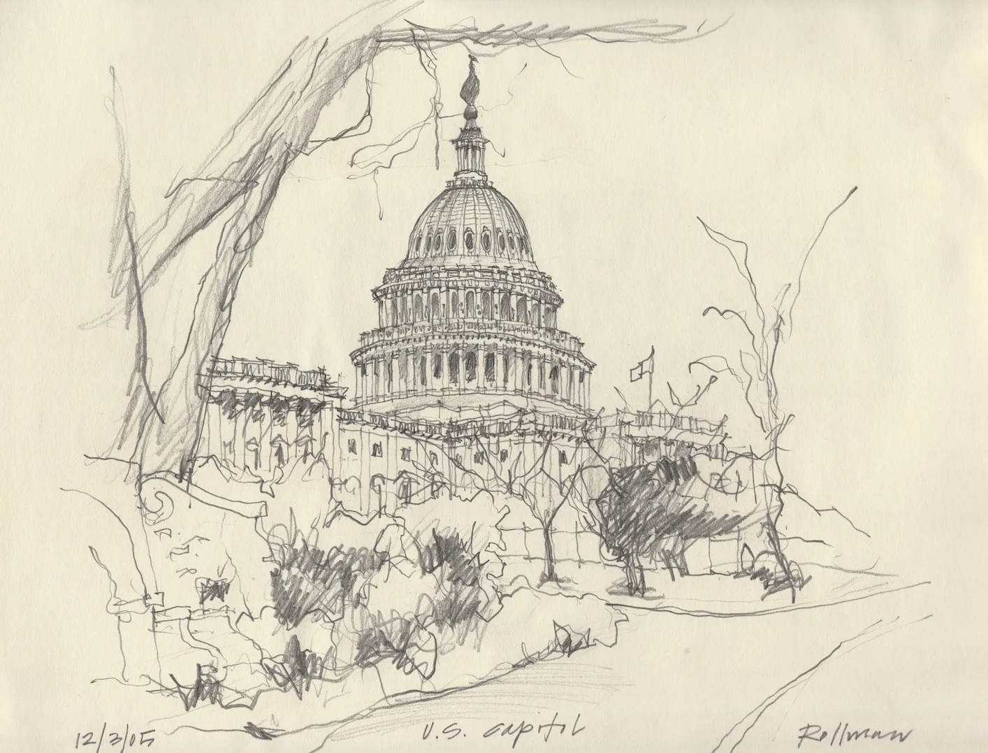 US Capitol, 9" x 12"