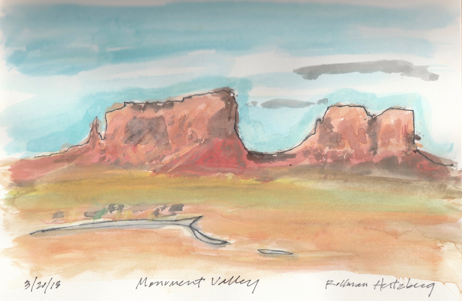 Monument Valley, 5" x 8"