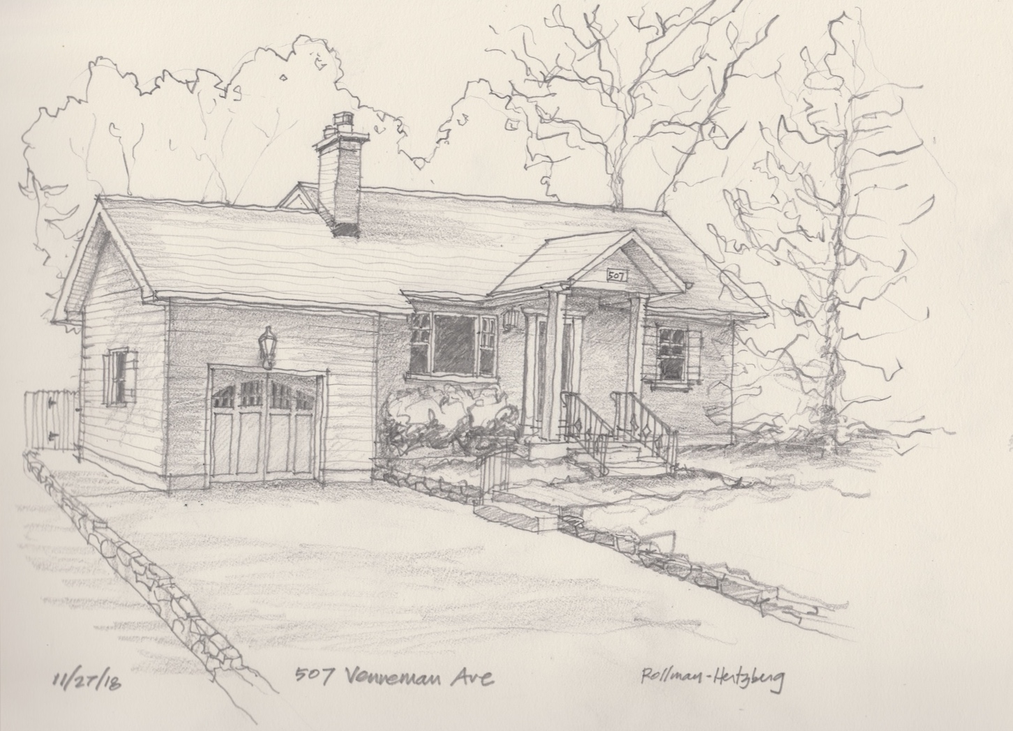 Kirkwood, Missouri House, 9" x 12"