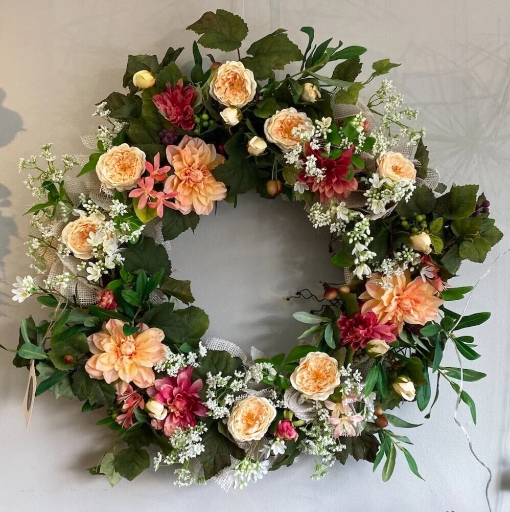 Peach and Mauve Silk