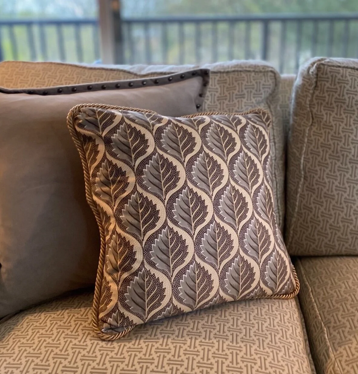 Silver and Gold Pillow