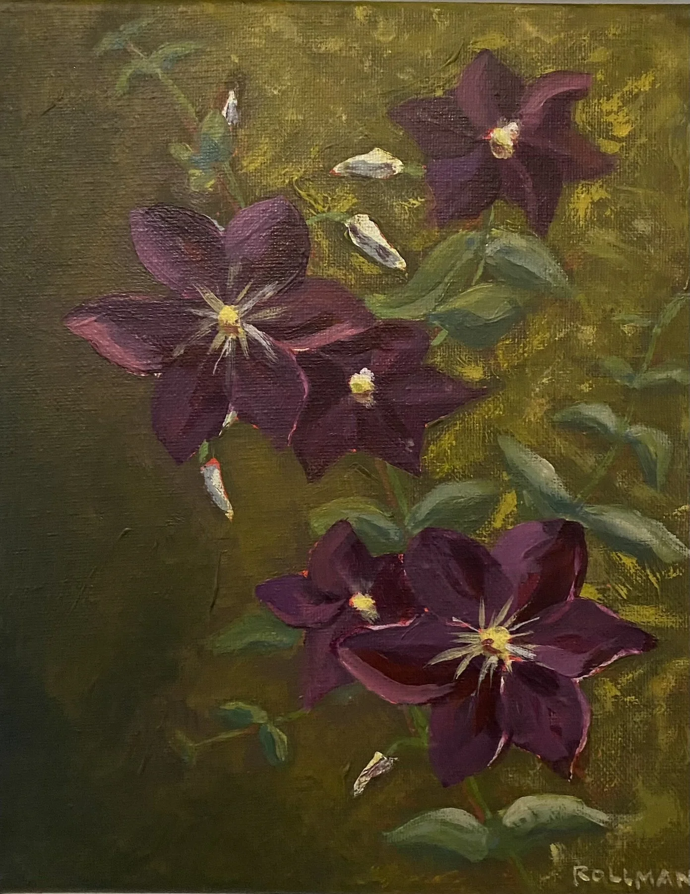 Purple Clematis, 9" x 12"