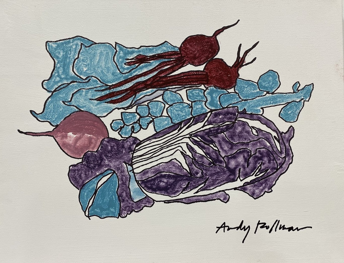 Farmers Market Booty,  11”x 14”