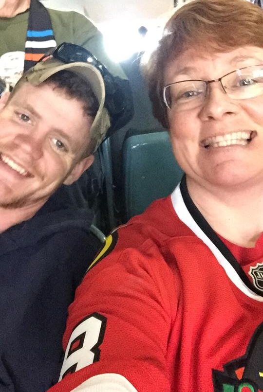 Today on Facebook, I shared a post from the Facebook page Stop Soldier Suicide in honor of my friend's son, Josh Fetter, who ended his life in December. Pictured above are Josh and his mom, Kris. Ms. Kris was one of Rader's upper elementary teachers at Montessori. 