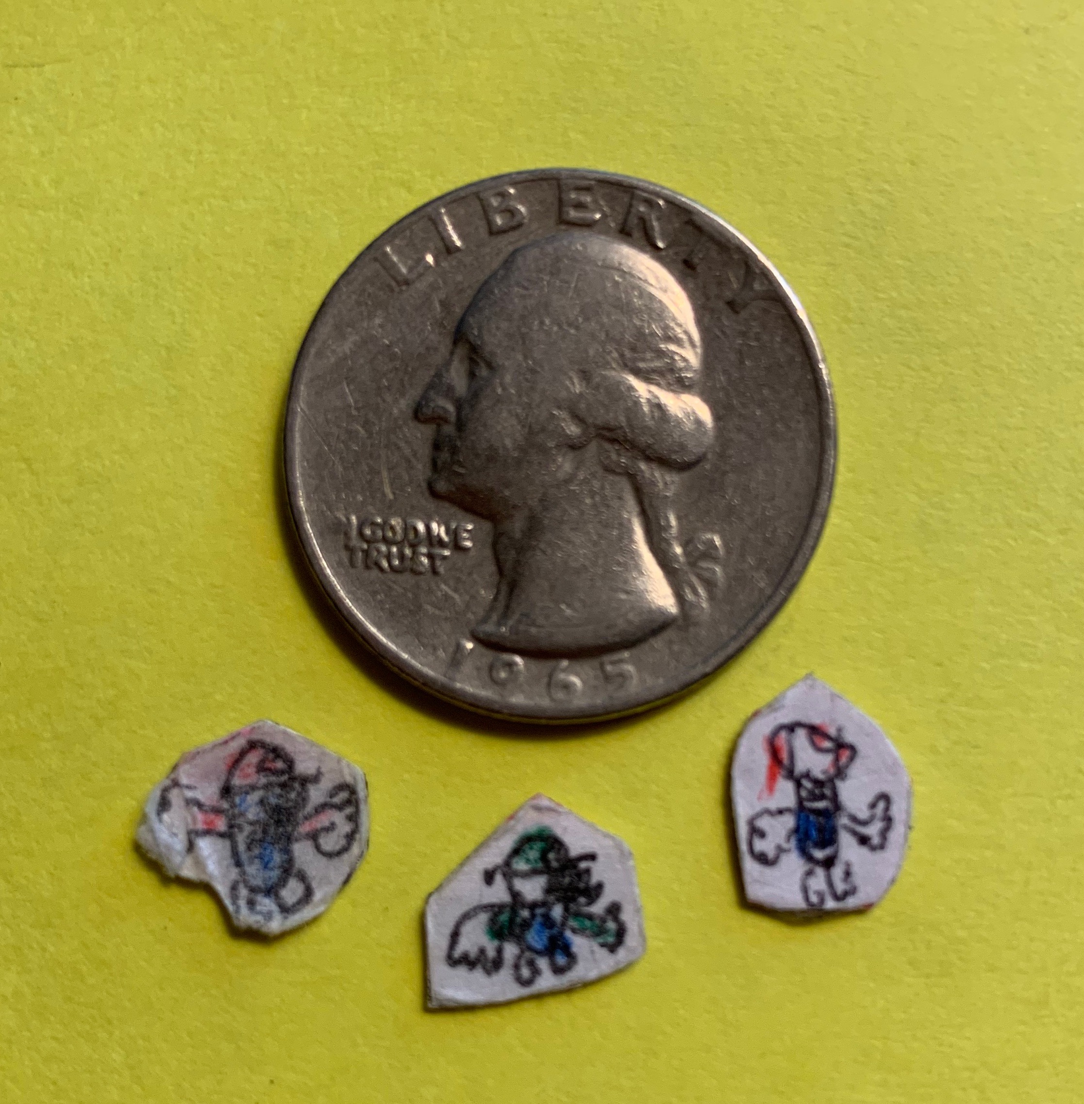 tiny Mario, Luigi, and Toad