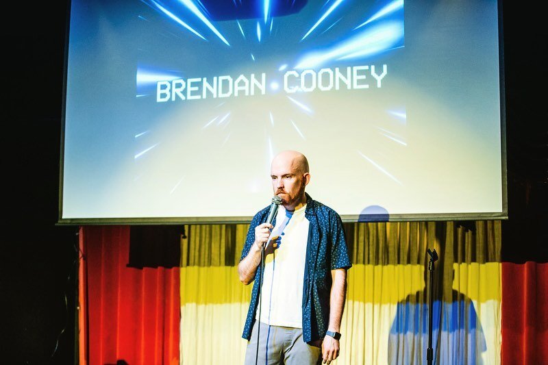 Brendan Cooney looking super stoked to host last month&rsquo;s edition of Comedy VHS! - #ComedyVHSshow 9/16/22 (📸: @iturnmycamera0n)