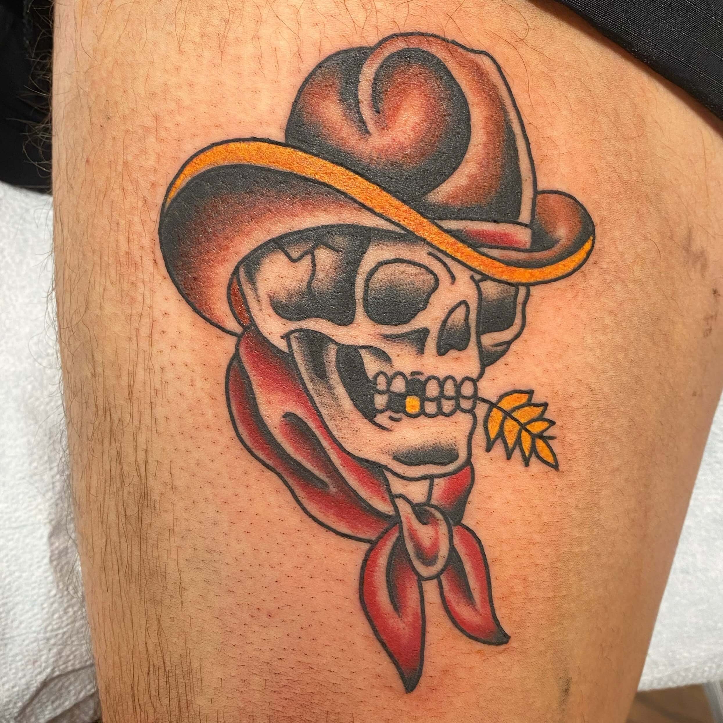 american traditional sheriff skull cowboy tattooTikTok Search