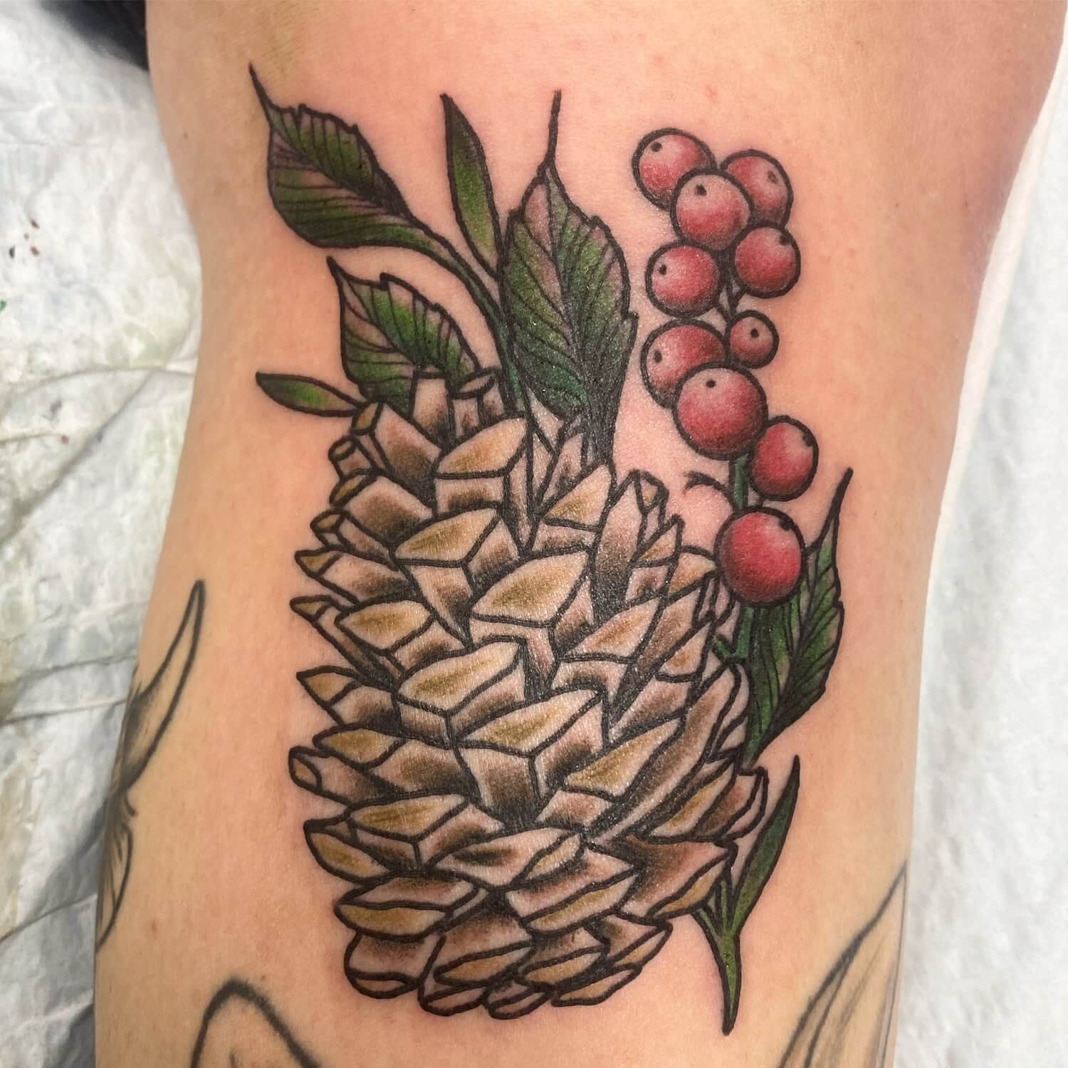 30 Pine Cone Tattoo Designs To Celebrate Beauty of Nature  TattooAdore   Geometric tattoo Tattoos Tribal sleeve tattoos