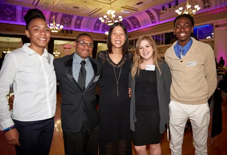 J’Mya, Eddie Ashley, Doris Ahlsten, Gracie and Quaylin at the Faith Network Gala 2017