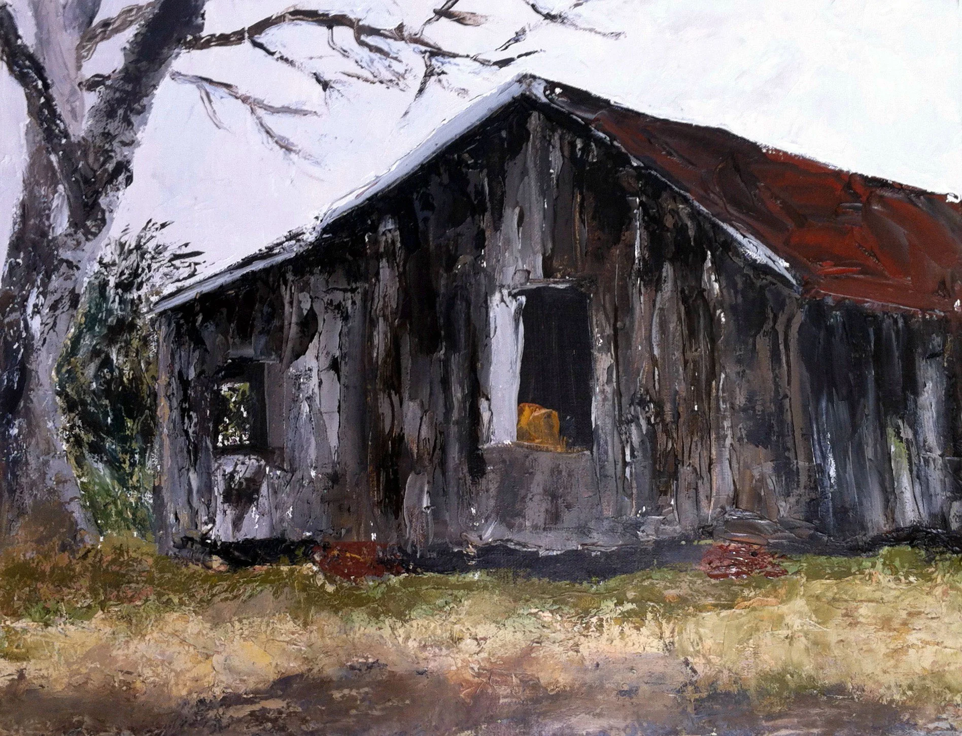 Shed with Tree