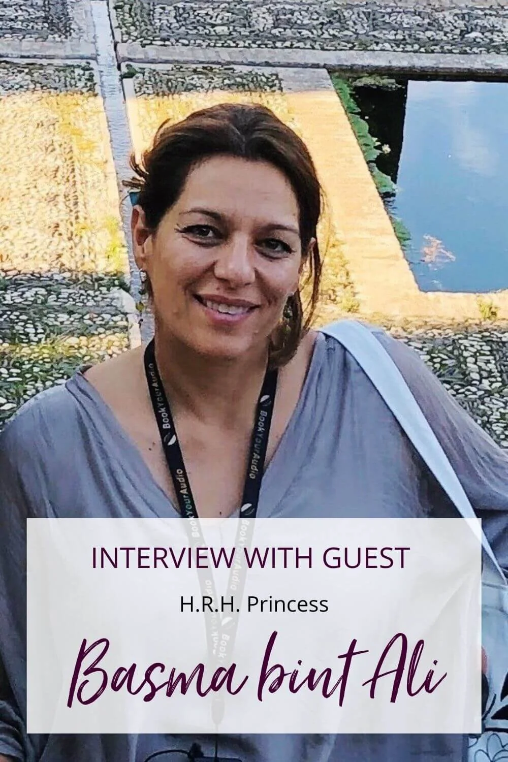 Interview with H.R.H. Princess Basma bint Ali of Jordan, photographed in a garden