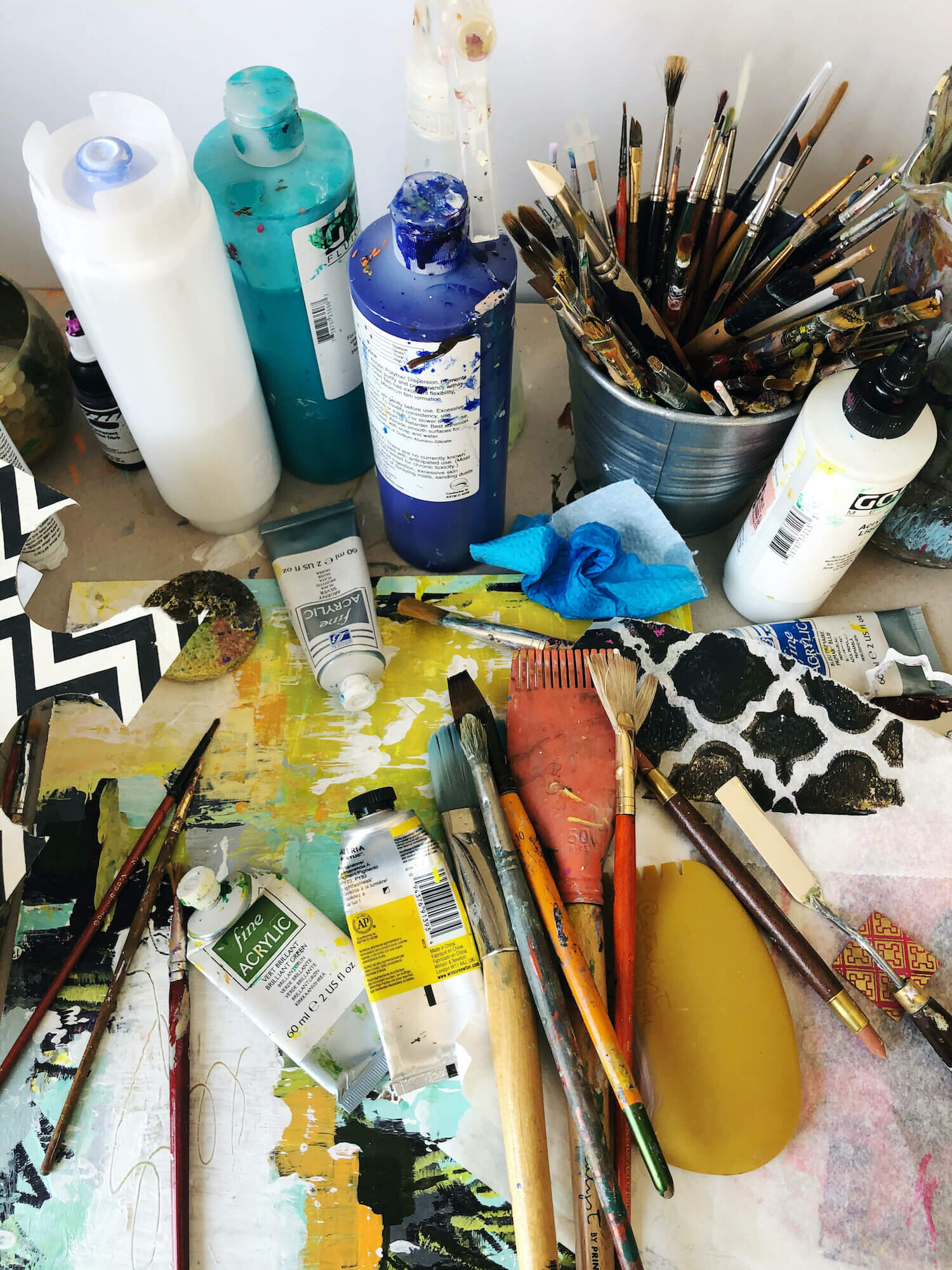 ART for the SOUL of it: ART TIP: Keeping Acrylic Paints Wet & Workable  without a Stay Wet Palette
