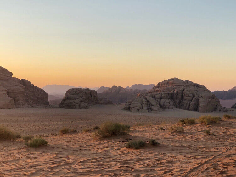 Immerse yourself in nature to stretch your creative wings - a view from Wadi Rum desert in Jordan.