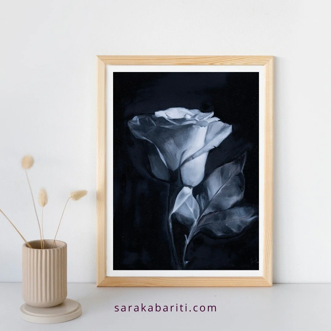 Flowers provide such beautiful and graceful creative inspiration. ⁣
⁣
This is a painting I did back in 2023. I called it tribulation.⁣
⁣
An oil painting on canvas 50 x 60 cm.