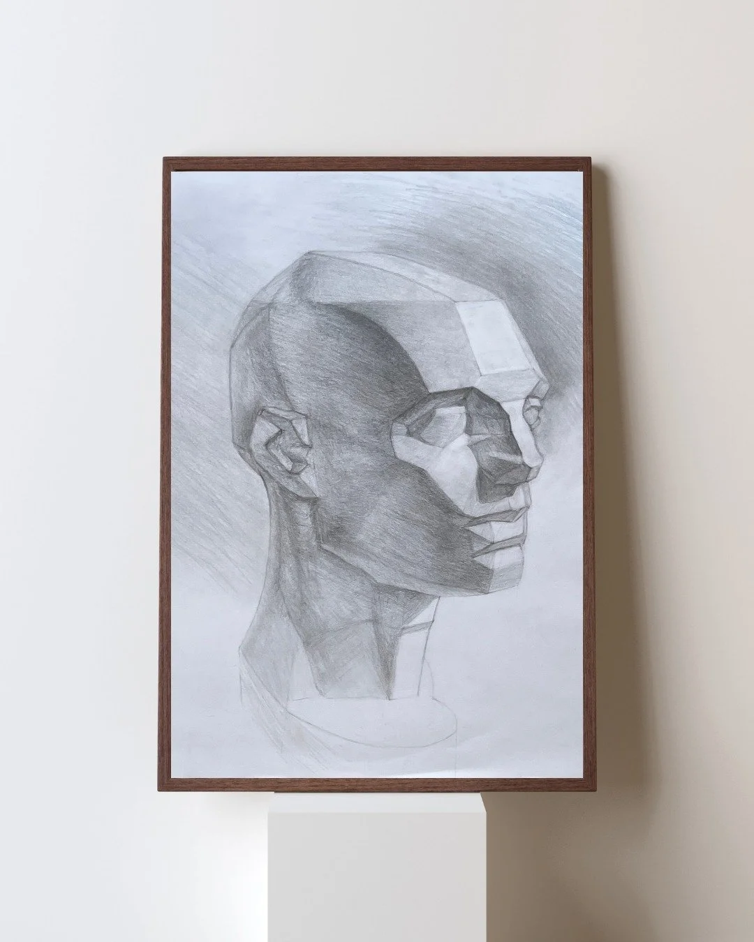 I've been off the social media grid for a few months, focusing my energy more in the studio painting and drawing. This is one of my latest drawings. ⁣
⁣
A study of John Asaro's sculpture. Finding what a versatile art tool a graphite pencil can be! ✏⁣